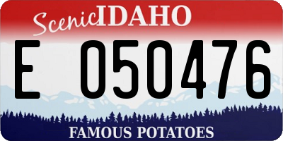 ID license plate E050476