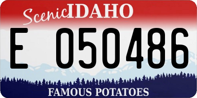 ID license plate E050486