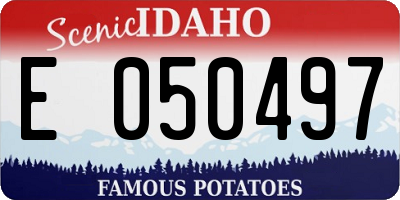 ID license plate E050497