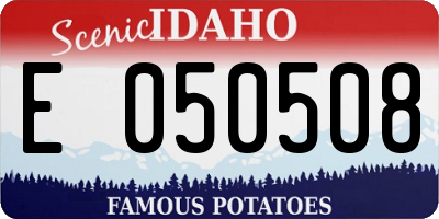 ID license plate E050508
