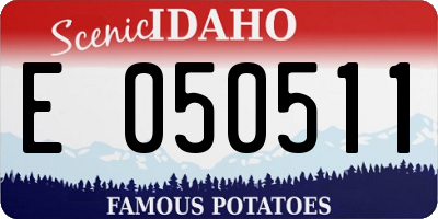 ID license plate E050511