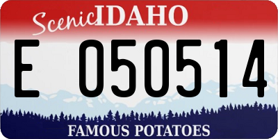 ID license plate E050514