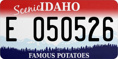 ID license plate E050526