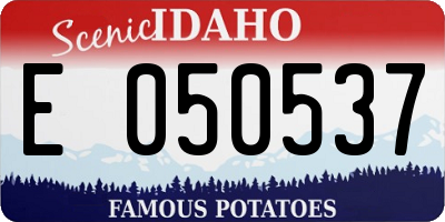 ID license plate E050537