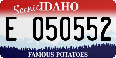 ID license plate E050552