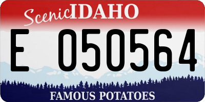 ID license plate E050564