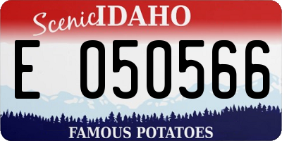 ID license plate E050566