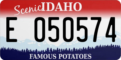 ID license plate E050574