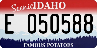 ID license plate E050588