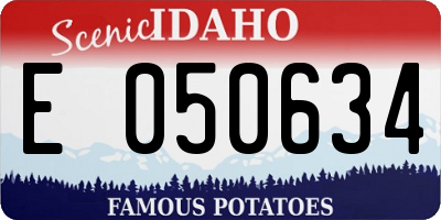 ID license plate E050634