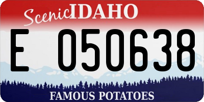 ID license plate E050638