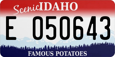 ID license plate E050643