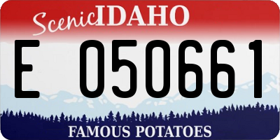 ID license plate E050661