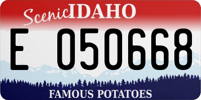 ID license plate E050668