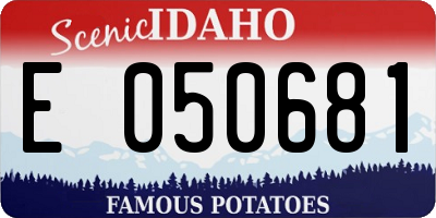 ID license plate E050681