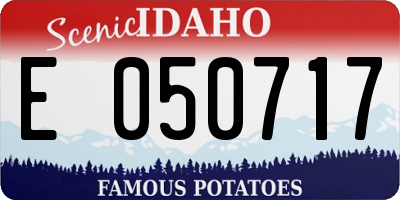ID license plate E050717