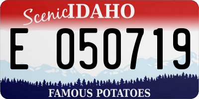 ID license plate E050719