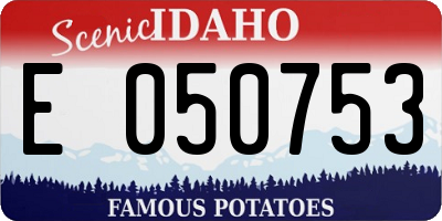ID license plate E050753