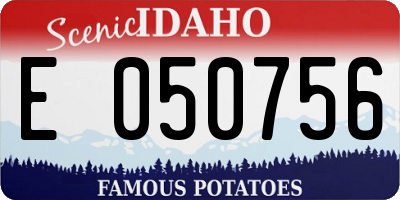 ID license plate E050756