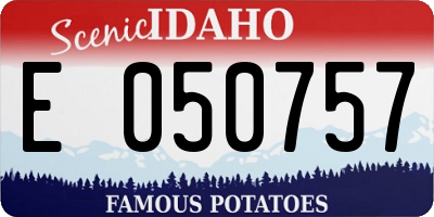 ID license plate E050757