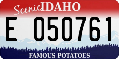 ID license plate E050761