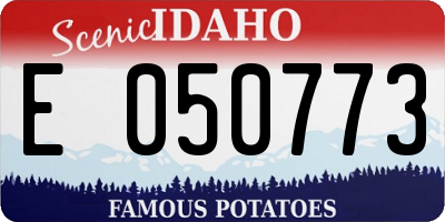 ID license plate E050773