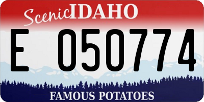 ID license plate E050774