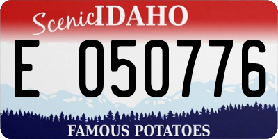 ID license plate E050776