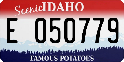 ID license plate E050779
