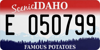 ID license plate E050799