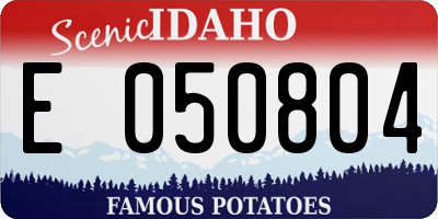 ID license plate E050804