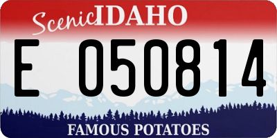 ID license plate E050814