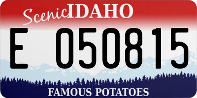 ID license plate E050815
