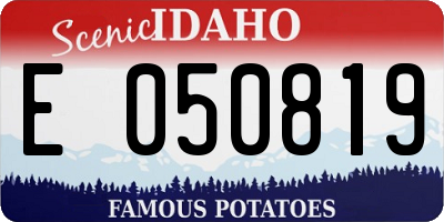 ID license plate E050819