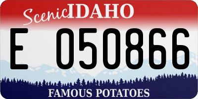 ID license plate E050866