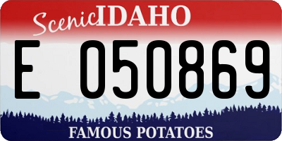 ID license plate E050869