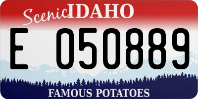ID license plate E050889