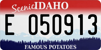 ID license plate E050913