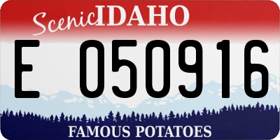 ID license plate E050916