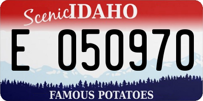 ID license plate E050970