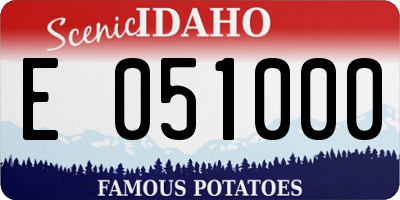 ID license plate E051000