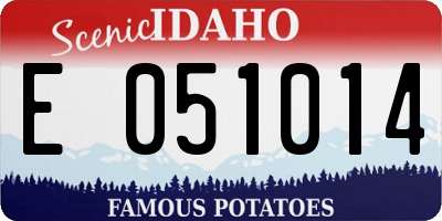ID license plate E051014