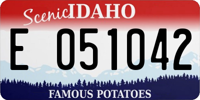 ID license plate E051042