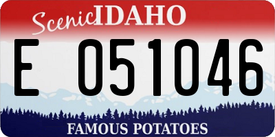 ID license plate E051046