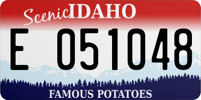 ID license plate E051048