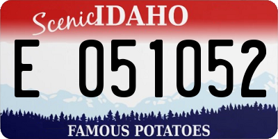 ID license plate E051052