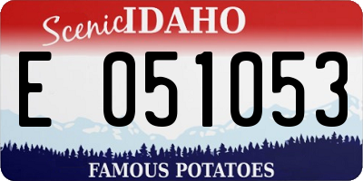 ID license plate E051053