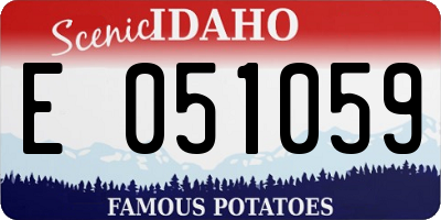 ID license plate E051059