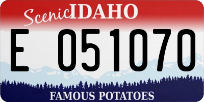 ID license plate E051070