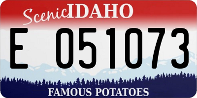 ID license plate E051073